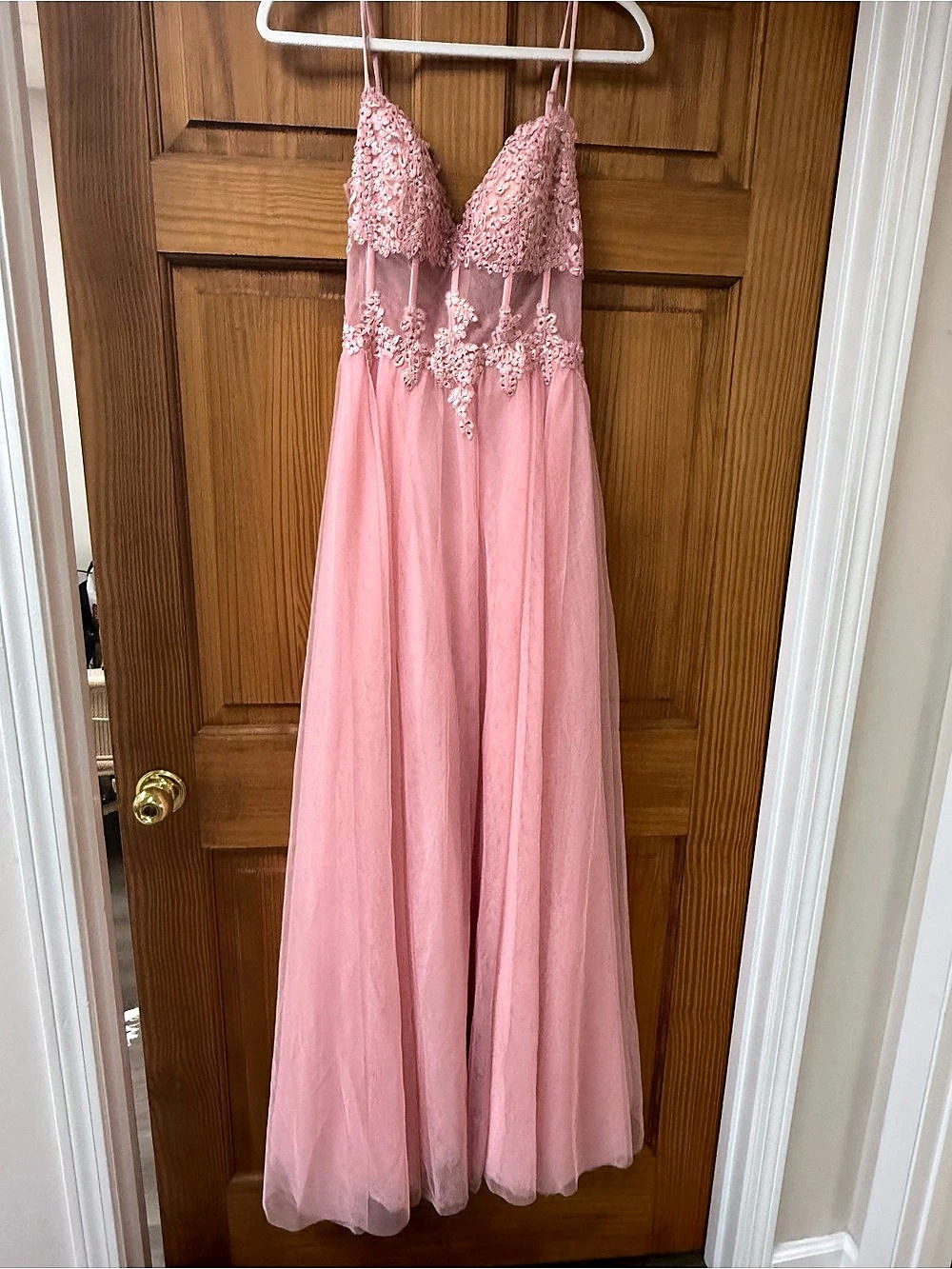 Windsor Pink Lace Maxi Dress Size 5/6 Like New